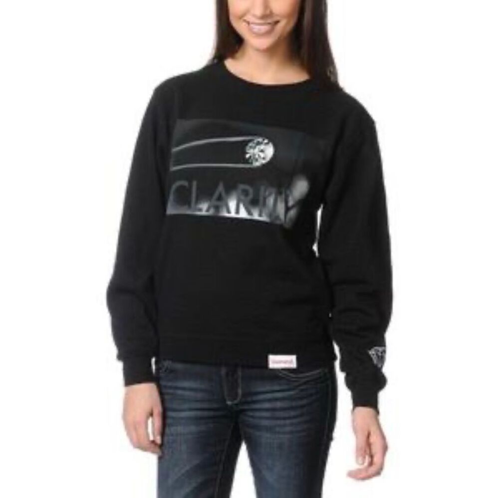 Diamond Supply Co Women's Graphic Pullover Sweater Black Size S